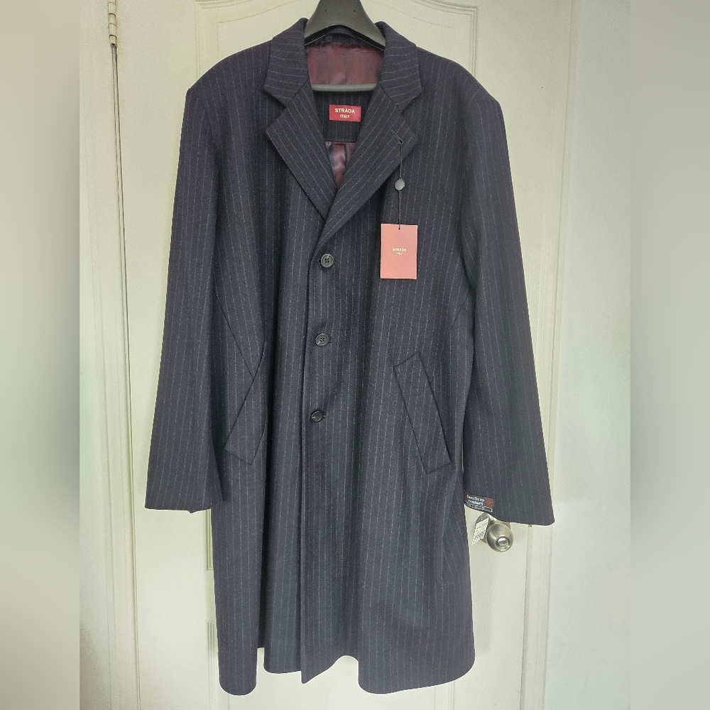 NWT Italian 100% Wool Longline Blazer Overcoat Dress Coat